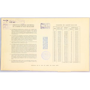 Spain Ateneo Mercantil de Valencia 6.75% Bond for 1000 pesetas Valencia 1957