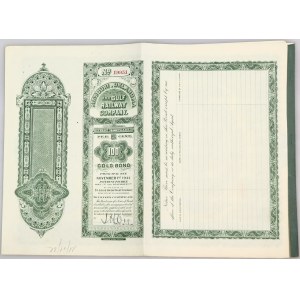 United States Missouri, Oklahoma and Gulf Railway Company, 1st Mortgage 5% Gold Bond, 100$ 1904