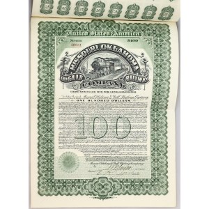 United States Missouri, Oklahoma and Gulf Railway Company, 1st Mortgage 5% Gold Bond, 100$ 1904