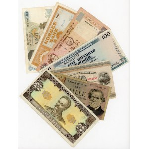 World Lot of 7 Banknotes 1936 - 1992
