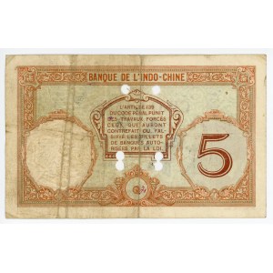 New Caledonia 5 Francs 1926 (ND) Specimen