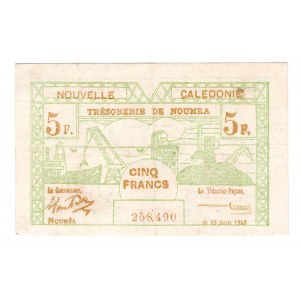 New Caledonia 5 Francs 1943