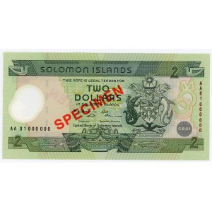 Solomon Islands 2 Dollars 2001 (ND) 25th Anniversary of the CBSI Specimen