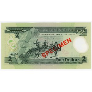 Solomon Islands 2 Dollars 2001 (ND) 25th Anniversary of the CBSI Specimen