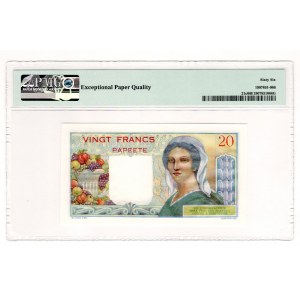 Tahiti 20 Francs 1963 (ND) PMG 66 EPQ