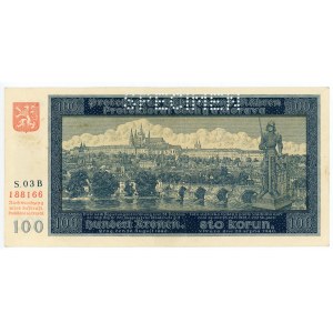 Bohemia & Moravia 100 Korun 1940 Specimen