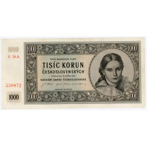 Czechoslovakia 1000 Korun 1945