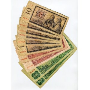 Czechoslovakia Lot of 10 Banknotes 1960 - 1964