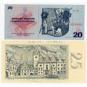 Czechoslovakia 20 & 25 Korun 1961 -1970