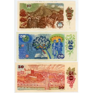 Czechoslovakia Lot of 3 Banknotes 1986 -1988