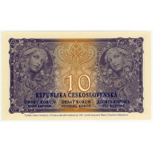 Czechoslovakia Ivancice 10 Korun 1919 (2022) 140 years Maria Mucha