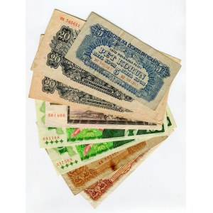 Czechoslovakia Lot of 8 Banknotes 1944 - 1989