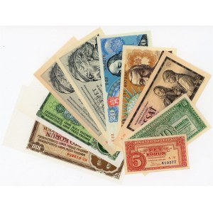 Czechoslovakia Lot of 9 Banknotes 1949 - 1988