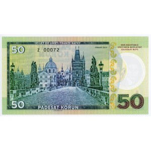 Czechoslovakia 50 Korun 2019 Specimen FRANZ KAFKA
