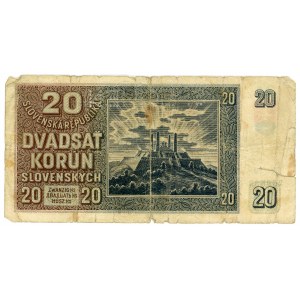 Slovakia 20 Korun 1939 Specimen