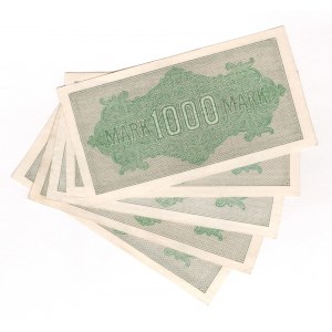 Germany - Weimar Republic 5 x 1000 Mark 1922