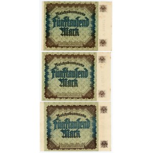 Germany - Weimar Republic 3 x 5000 Mark 1922