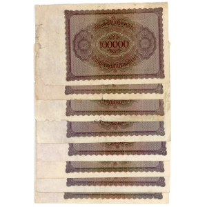 Germany - Weimar Republic 8 x 100000 Mark 1920 - 1923