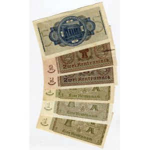 Germany - Third Reich Lot 6 Banknotes 1937