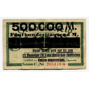 Germany - Weimar Republic Krefeld 500000 Mark 1918