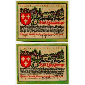Germany - Weimar Republic Lippspring 2 x 75 Pfennig 1921