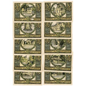Germany - Weimar Republic Rudolstadt 10 x 50 Pfennig 1921 Full Serie