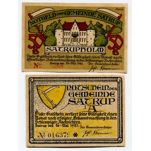 Germany - Weimar Republic Satrup 50 Pfennig - 1 Mark 1921
