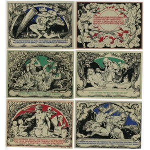 Germany - Weimar Republic Weimar 6 x 50 Pfennig 1921 Full Goethe and Schiller Serie