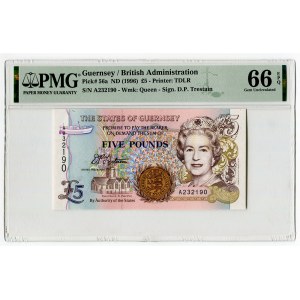 Guernsey 5 Pounds 1996 (ND) PMG 66 EPQ Gem Uncirculated