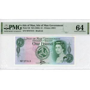Isle of Man 1 Pound 1983 (ND) PMG 64 Choice Uncirculated