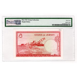 Jersey 5 Pounds 1963 (ND) Specimen PMG 64