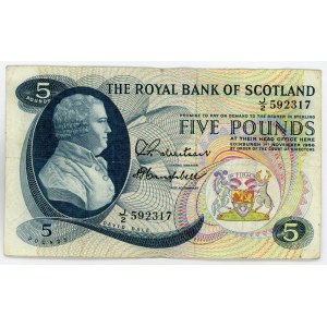 Scotland Royal Bank of Scotland 5 Pounds 1966