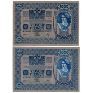 Austria 2 x 1000 Kronen 1902