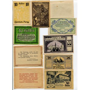 Austria Lot of 10 Notgeld 1920 th