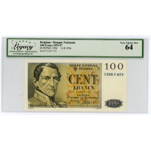 Belgium 100 Francs 1956 LCG 64