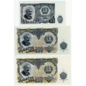 Bulgaria Lot of 3 Banknotes 1951