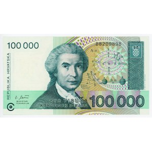Croatia 100000 Dinara 1993