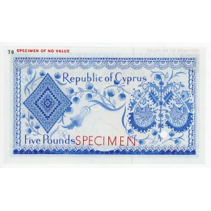 Cyprus 5 Pounds 1961 Specimen