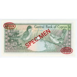 Cyprus 10 Pounds 1989 Specimen TDLR