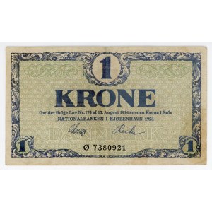 Denmark 1 Krone 1921