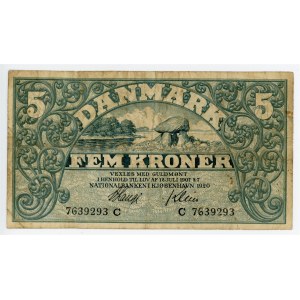 Denmark 5 Kroner 1920