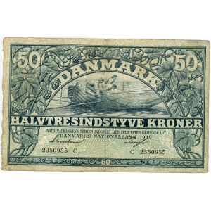 Denmark 50 Kroner 1939