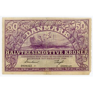 Denmark 50 Kroner 1944