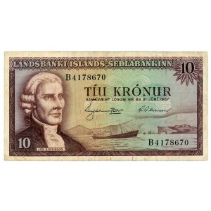 Iceland 10 Kronur 1957