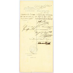 Italy Naples Tesoro Reale Cedola di Docati 50 1812