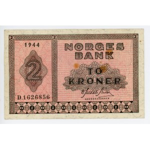 Norway 2 Kroner 1944