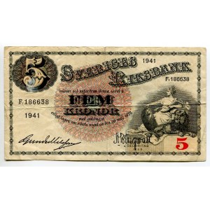 Sweden 5 Kronor 1941