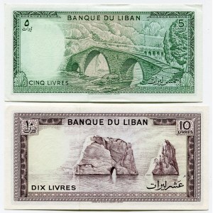 Lebanon 6 & 10 Livres 1986