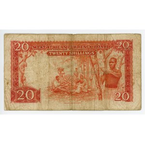 British West Africa 20 Shillings 1955