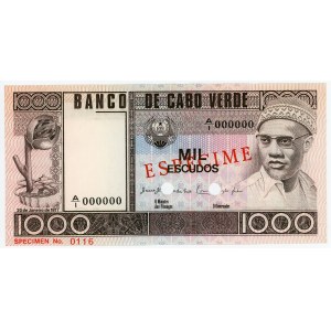 Cabo Verde 1000 Escudos 1977 Specimen